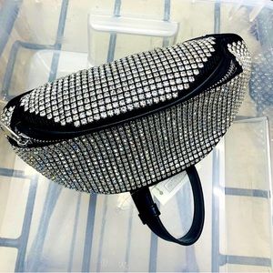 Rhinestone embellished Fanny pack / crossbody handbag